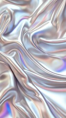 Aufkleber - Abstract iridescent fabric with soft, flowing folds and a shimmering sheen.