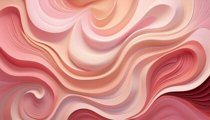 Wall Mural - Abstract swirling pattern in shades of pink and peach.