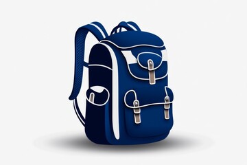 Poster - Simple icon of a backpack with a few clean lines, representing adventure and exploration