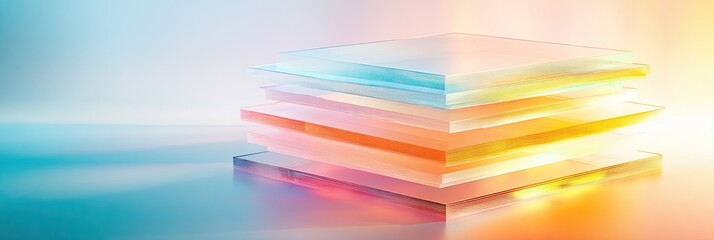 Poster - Visual Exploration of a Tesseract Projection Showcasing Shadowed Layers and Depth