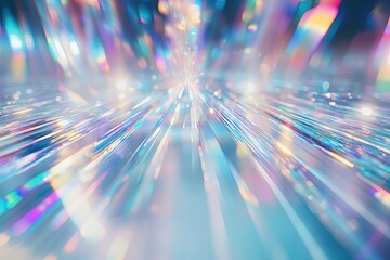 Aufkleber - Light Refracting Through a Prism, Creating a Spectrum of Rainbow Colors Against a Dark Backdrop