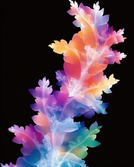 Aufkleber - Vibrant Fractal Mandelbrot Set on a Dark Background Showcasing Infinite Repeating Patterns
