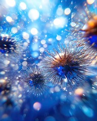 Poster - Ferrofluid Forms Intricate Spiked Patterns Under Magnetic Influence and Illumination