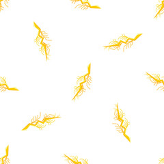 Poster - Lightning bolt striking seamless pattern on white background representing electricity, power, and energy