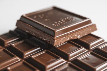 Poster - Close up of a chocolate bar  showing the squares and the brand name.
