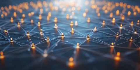 Poster - Abstract network of glowing points connected by lines.