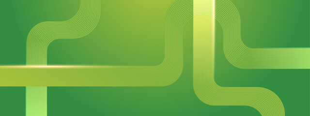 Poster - green abstract banner with geometric lines design ideal for post, background, banner, ad, promo, inv