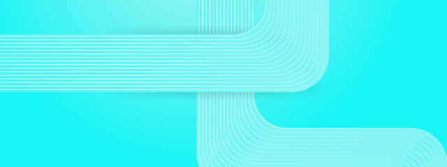 Poster - blue abstract banner with geometric lines design ideal for post, background, banner, ad, promo, invi