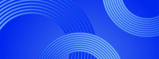 Poster - blue and white abstract banner with geometric lines design ideal for post, background, banner, ad, p
