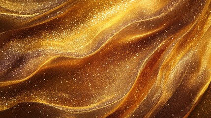Poster - vibrant abstract golden backdrop featuring shimmering glitter elements
