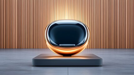 Poster - Futuristic Virtual Assistant Device, sleek design, advanced technology, seamless integration, user-friendly interface, digital innovation, modern lifestyle.