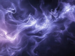 Fototapete - abstract scene of glowing particles creating a dynamic flow in dark blue void, embodying motion and mystery. ethereal, otherworldly digital art