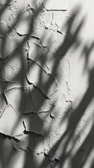Wall Mural - leaf shadows dance across a textured wall on a sunny day