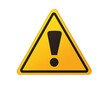 © MDShah - A vector silhouette of a yellow triangle sign with a black exclamation mark, on a transparent background. created with Generative AI technology