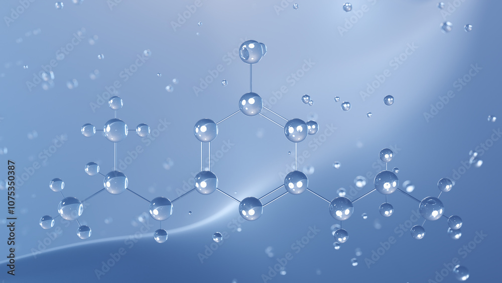 atrazine molecular structure, 3d model molecule, herbicide, structural ...