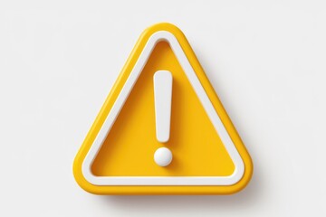 Aufkleber - Yellow triangle warning sign with white exclamation mark