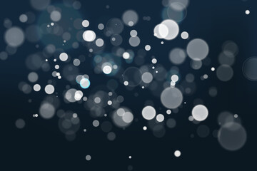 Poster - Bokeh of water fly and lights on black background,