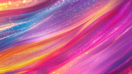 Poster - Bright abstract multicolored background featuring glitter in a line art illustration style