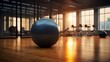 © Global Stock - A photo of a stability ball in an exercise area.