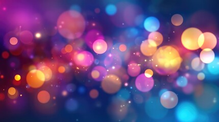 Poster - vibrant abstract light illustration on a nighttime backdrop