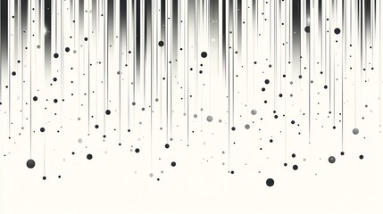 Poster - Abstract background with black lines and dots on a white background.