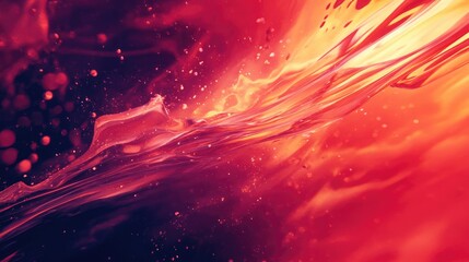 Poster - Abstract illustration featuring a vibrant red motion background