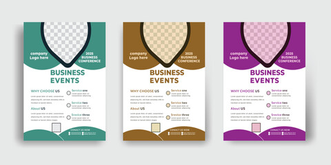 Corporate business flyer design layout vector.