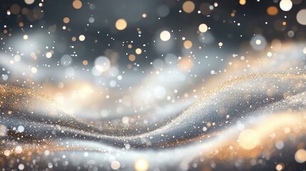 Poster - bright abstract grey background featuring shimmering glitter in a line art style