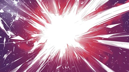 Poster - abstract line art illustration featuring a glossy star explosion with dynamic lines and an attractiv