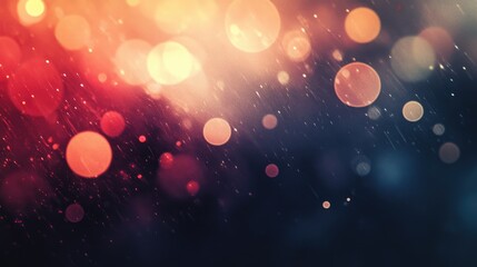 Poster - Line art illustration featuring abstract blur and bokeh effects