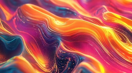 Poster - Abstract wavy background illustration created through digital techniques
