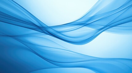 Poster - abstract blue background featuring smooth line art illustration