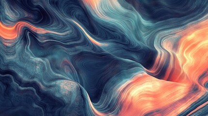 Poster - Abstract wavy background illustration created through digital techniques