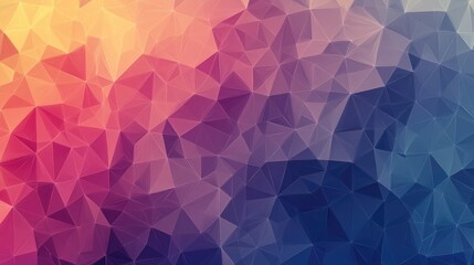 Poster - Low poly triangle pattern background in a line art style