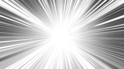 Poster - abstract background featuring a light burst with an explosion of rays rendered in a graphic line art