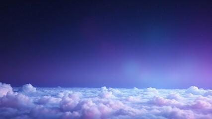 Wall Mural - ethereal clouds of pink and blue gas suspended in a starry night sky with a subtle hint of purple, c