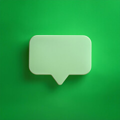 Leinwandbilder - 3D notification message pop-up on vivid blue background. Speech cloud. Modern design.