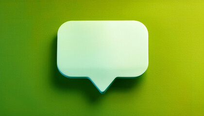 Leinwandbilder - 3D notification message pop-up on vivid blue background. Speech cloud. Modern design.