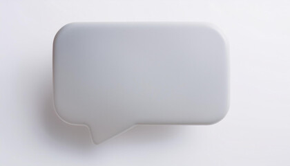Leinwandbilder - 3D notification message pop-up on white background. Speech cloud. Modern design.