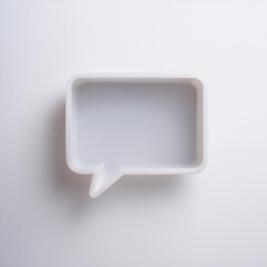 Leinwandbilder - 3D notification message pop-up on white background. Speech cloud. Modern design.
