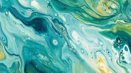 Abstract watercolor paint background by teal color blue and green with liquid fluid texture for background, banner