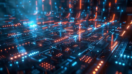 Leinwandbilder - Futuristic technology circuit board