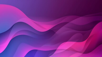 Poster - Abstract background with wavy lines in blue and purple colors