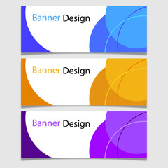 vector abstract web banner design template.