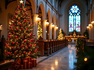 Fototapete - interior of the church of st mary in the church