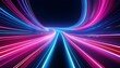© fotoluigi868 - Neon light trails curve across a blue and pink abstract road speed background, ideal for pa_1(1481)