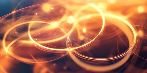Poster - An abstract representation of quantum physics is shown through interlocking circles and intricate lines, symbolizing the infinite, interconnected relationships in the vast universe
