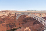 The Glen Canyon Bridge or Glen Canyon Dam Bridge in Coconino County, Arizona, over  the Colorado River