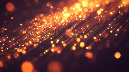 Poster - abstract fiber lines bright light