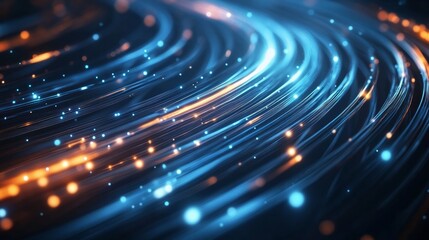 Poster - abstract fiber lines bright light